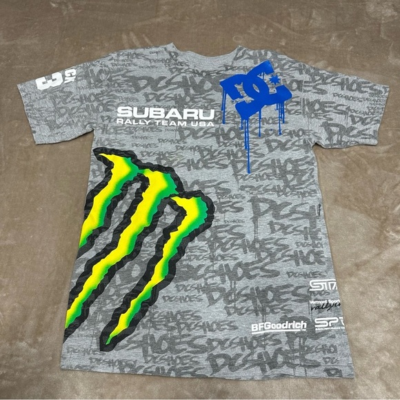 DC Subaru Rally Team Shirt Monster Energy Ken Block #43 Men’s Gray Medium - Picture 1 of 9